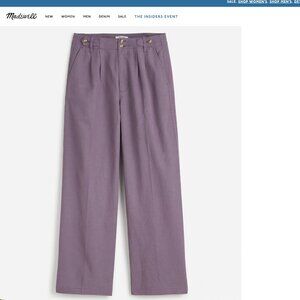 NWT Madewell The Petite Harlow Wide-Leg Pant
